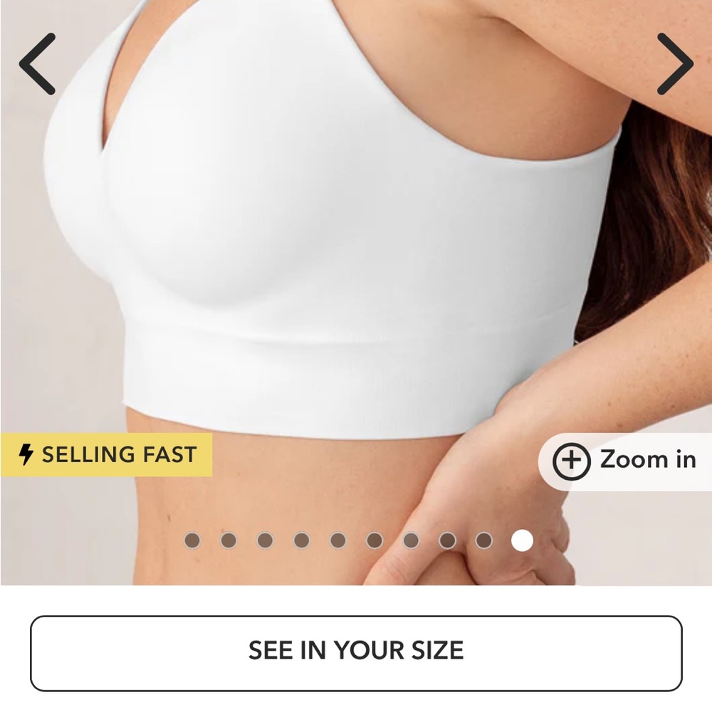 Truekind White Wireless Bra